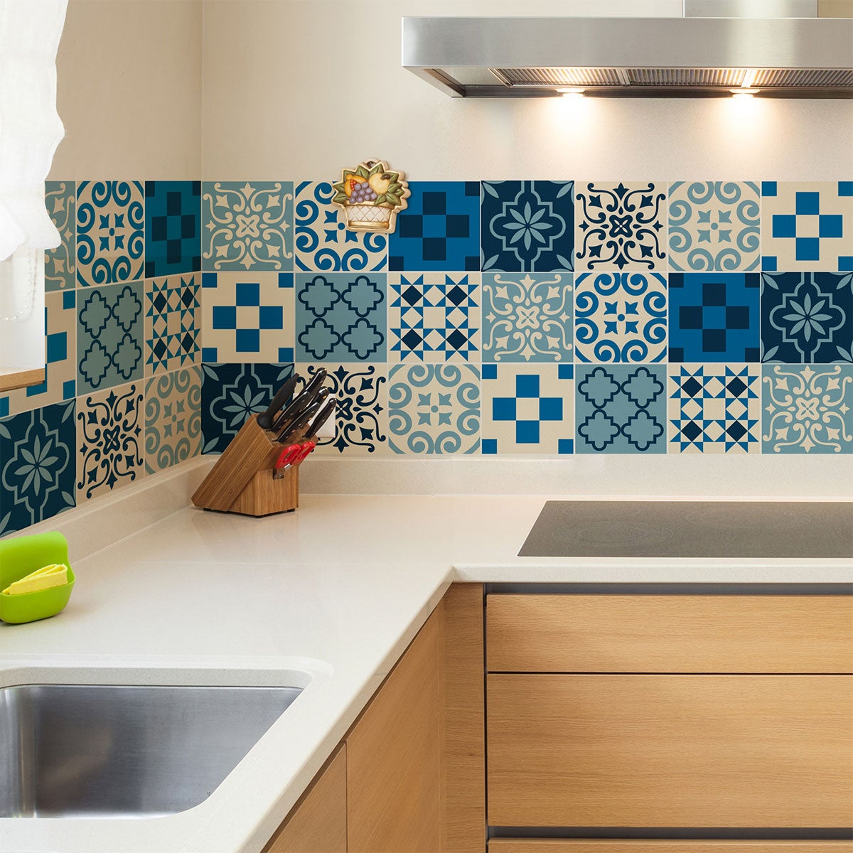 9 adesivi piastrelle di cemento azulejos sofina - Sticker adesivo - adesivi murali - 9stickers20x20cm - 4