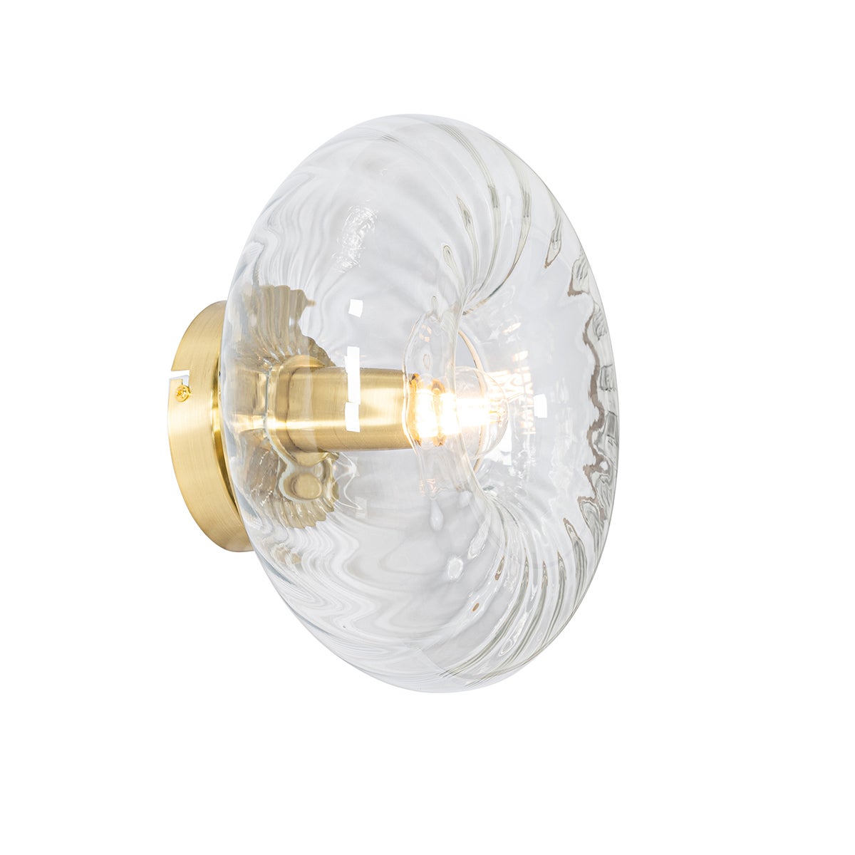 Qazqa artdeco lampa ścienna inteligentny - Ayesha - gold, okrągły, żarówkami LED 4.5w, e27, 1800k - 4000k, bardzo ciepła biel -
