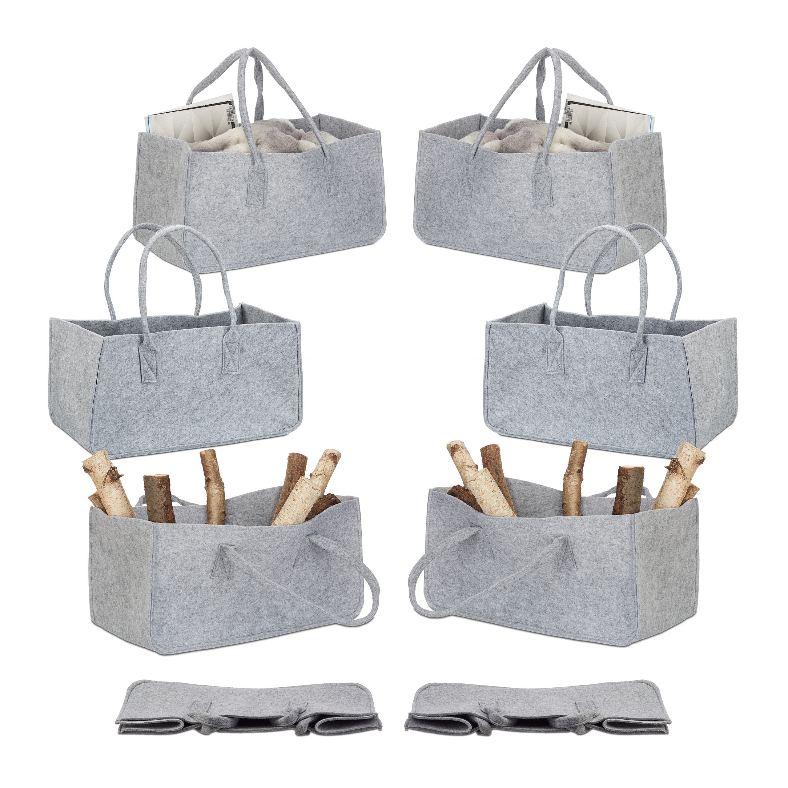 Organizer Fasciatoio Per Neonati Organizer Per Pannolini In Feltro - Portatile, Scomparti Rimovibili, Grande Capacità - Per Bebè, Casa, Viaggi Borsa Cambio Neonato Portatile