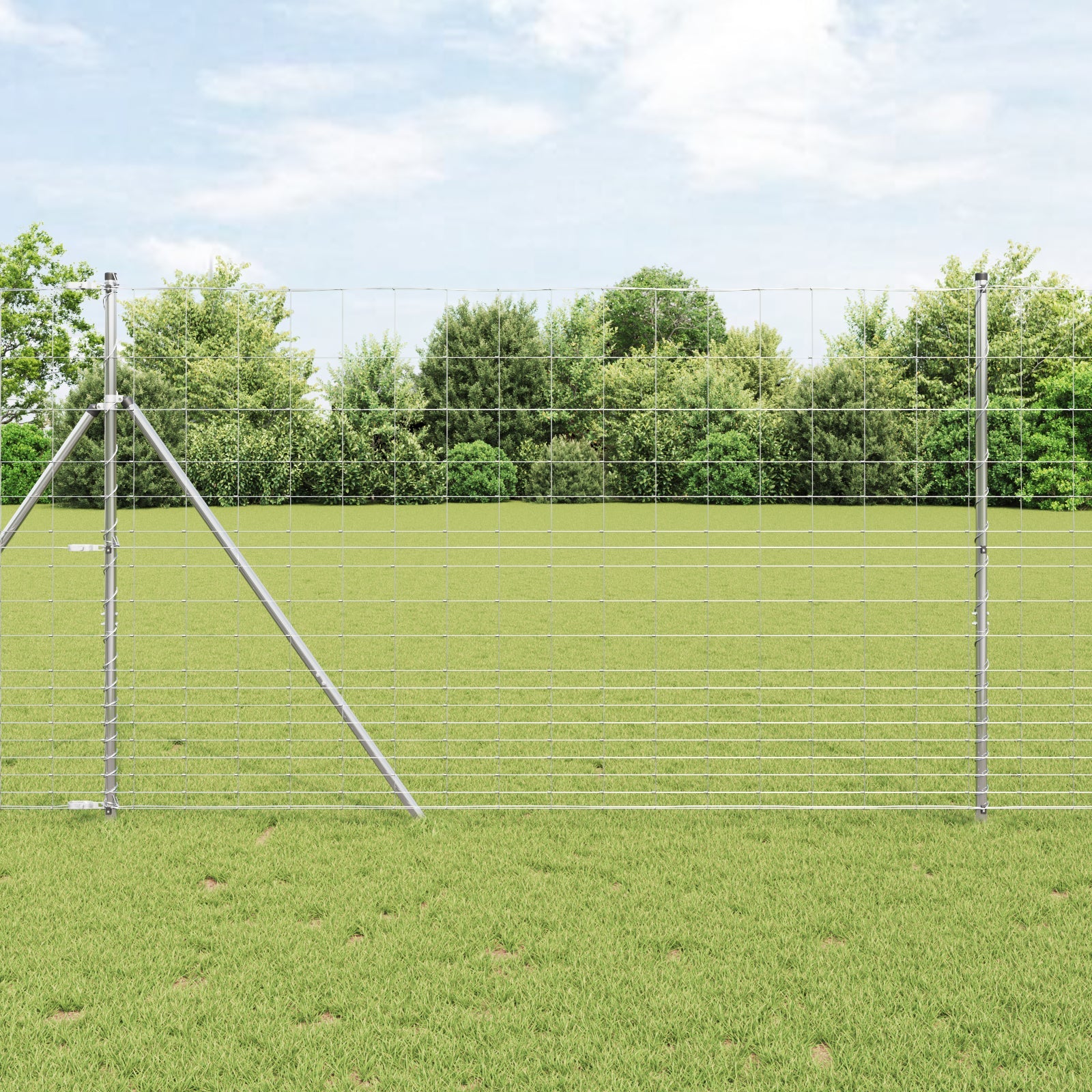 Słupek ogrodzeniowy. Galwanizowany 50 x 1,5 m Stal vidaXL