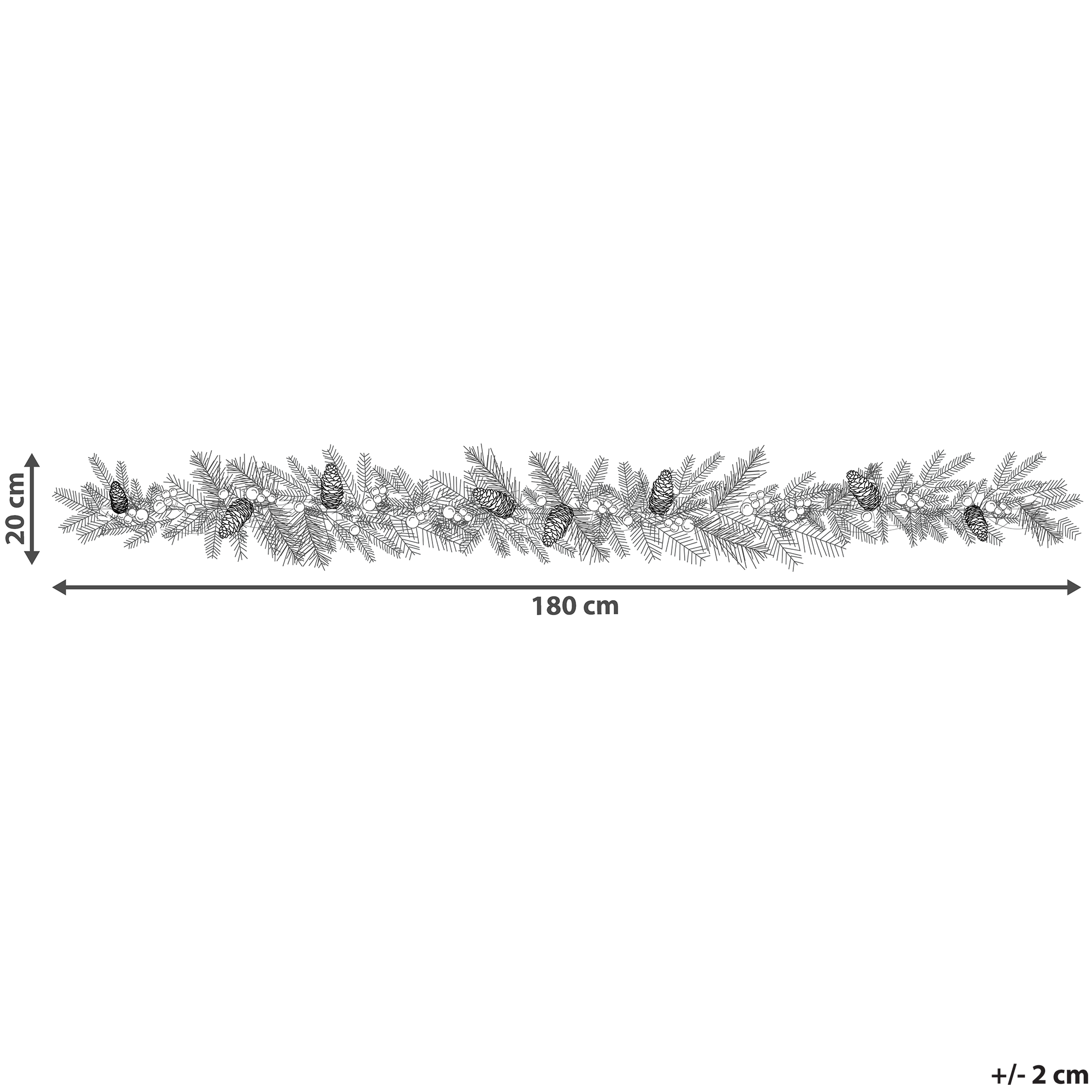 Guirlande de Noël LED TENALA 180 cm Vert - 3