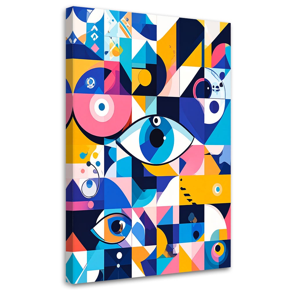 Obraz do salonu sypialni, Abstrakcja geometryczna oko Bauhaus 70x100