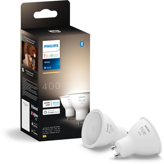 Bombilla Philips HUE White GU10 Pack Doble Zigbee & BT