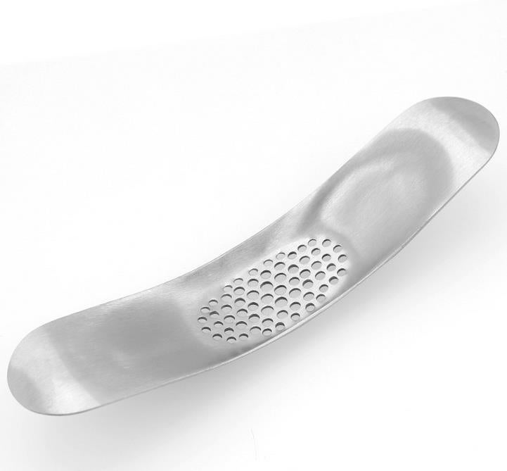 AMFUN Presse-ail à Bascule en Acier Inoxydable, Presse-ail Manuel, Garlic Press Rocker Crusher, Concasseur à Ail avec Outil Éplucheur en silicone, Appareil de Cuisine