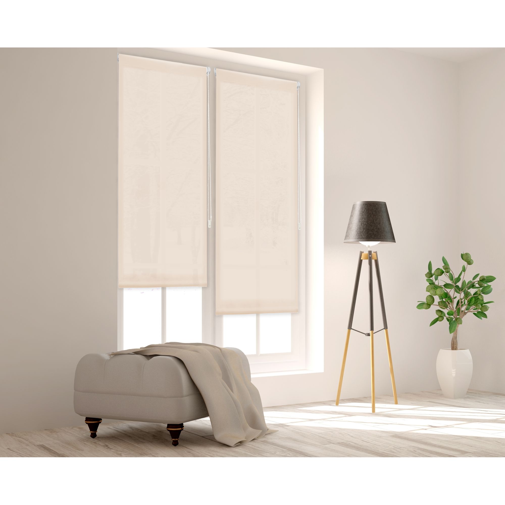 ECOMMERC3 | Tenda Liscia Traslucida Easyfix Misura 37x180 Larghezza x Altezza - Tenda SENZA ATTREZZI Tessuto Misura 34x175 - 4