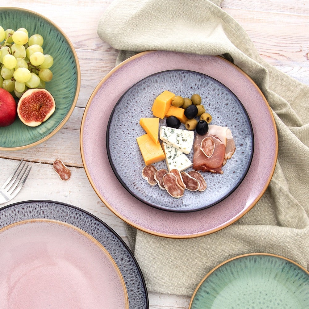 Talerz deserowy ceramiczny fioletowy GLAZE 20,5 cm - 3