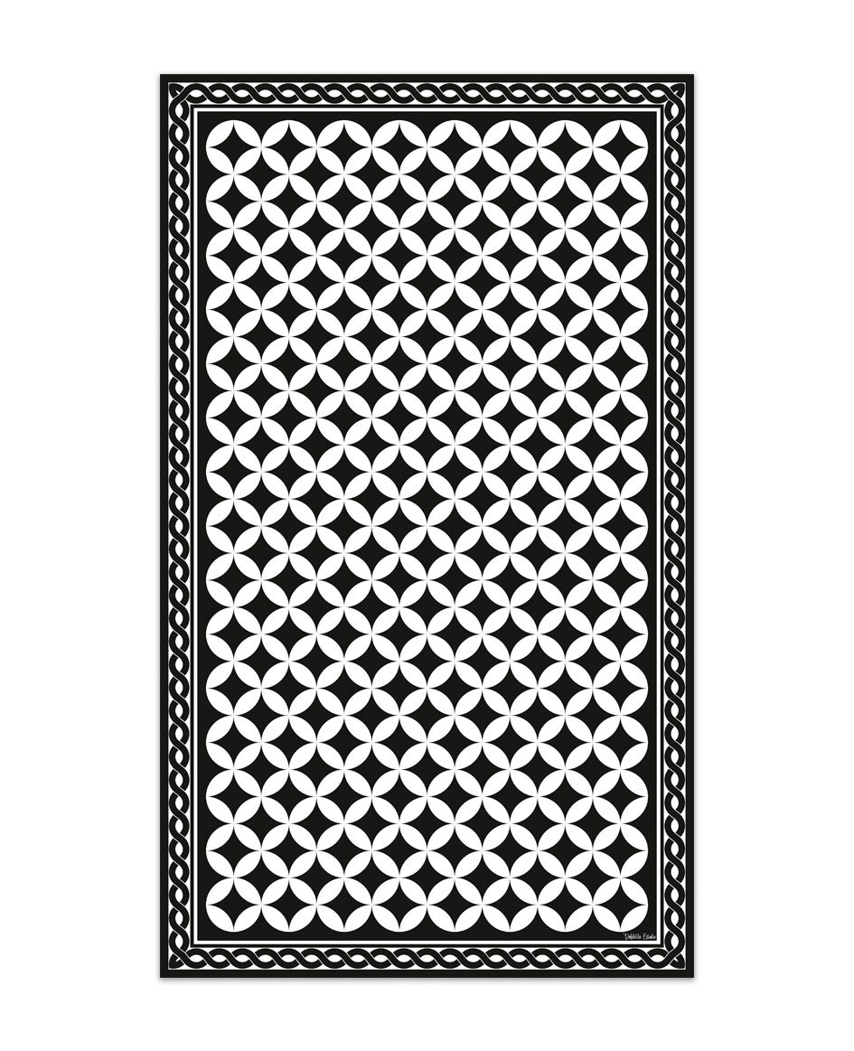 Alfombra de vinilo hidráulica 21 negra 120x120 cm pvc cocina salón comedor