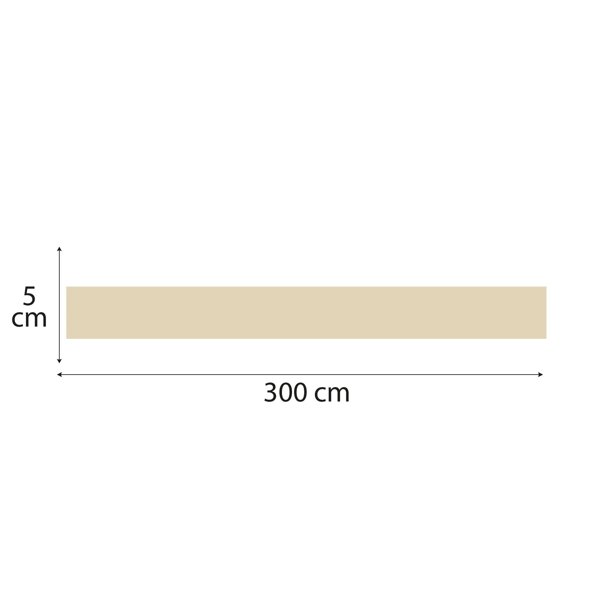 Cenefa adhesiva decorativa, color liso, 5 cm x 300 cm - 5