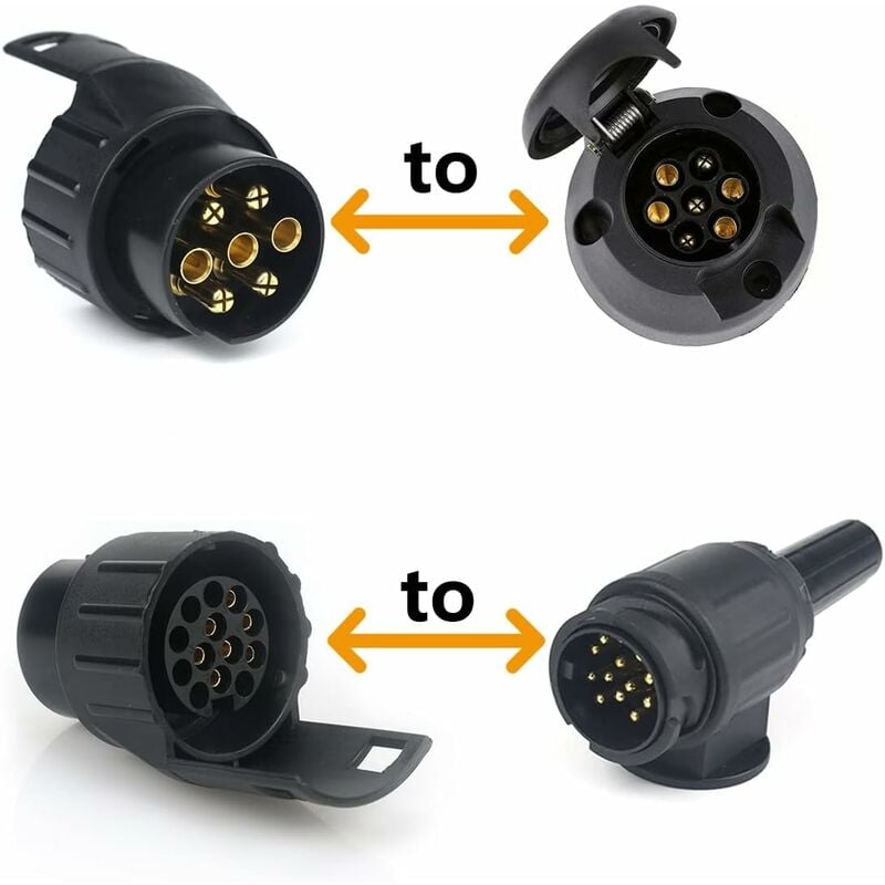 Adattatore Elettrico Camion Rimorchio Adattatore Spina Traino 13 Pin A 7 Pin Per Camion E Rimorchi - Convertitore Presa Elettrica Socket 370 - Foto 6