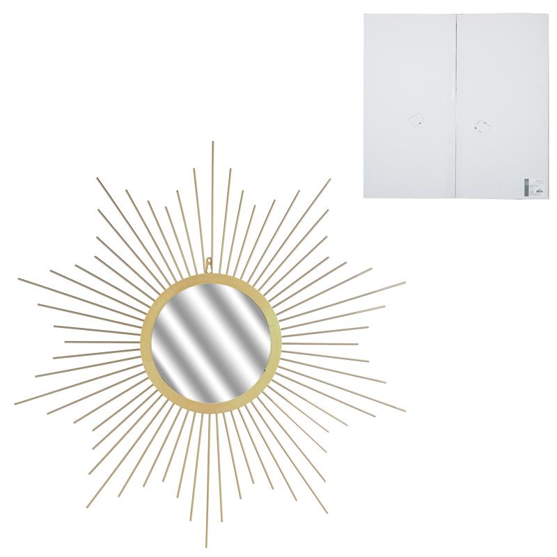 Miroir - Home Deco Factory - Miroir Soleil - Or - 66 X 66 Cm - 4