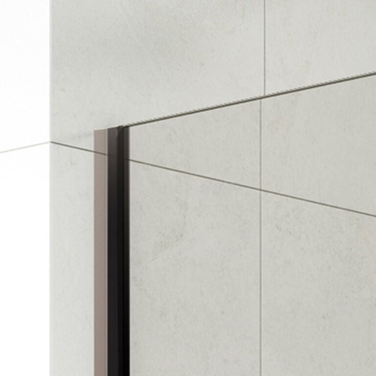 Parete fissa per doccia SCREEN Nero Trasparente 106,5-108 cm (Include braccio di supporto) - 3