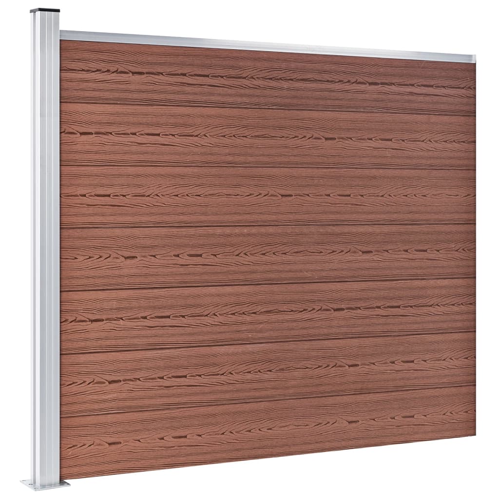 Ensemble de panneaux de clôture WPC marron 699x146 cm - COMFORTXL - 3