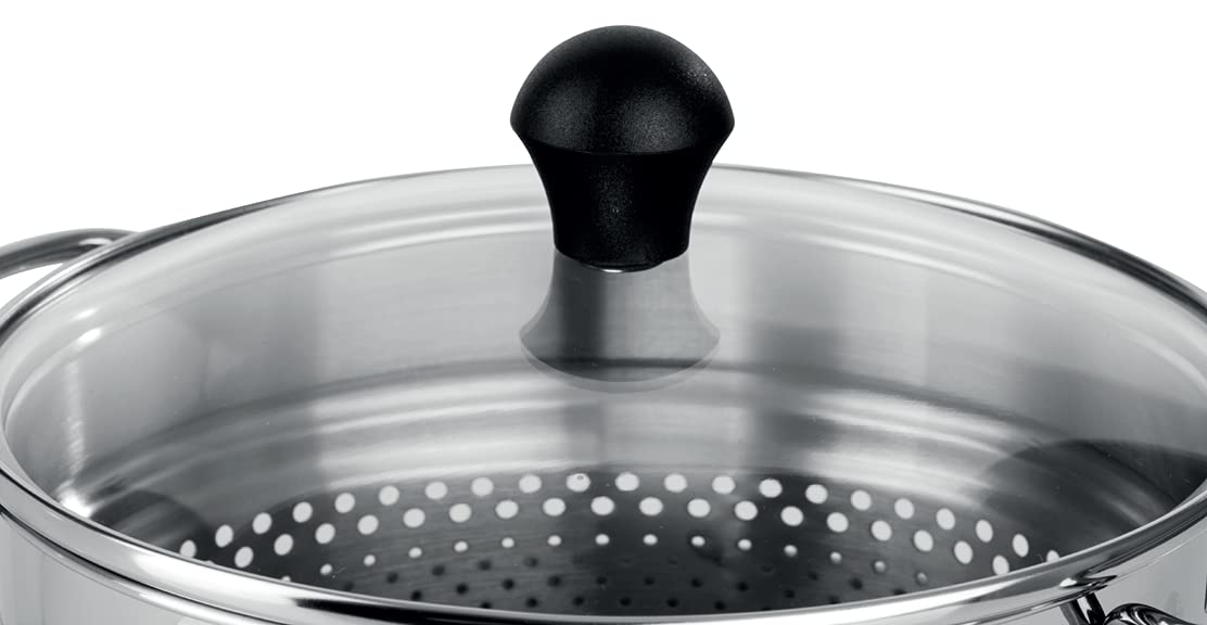 Lagostina Every - Casserole 22 Cm Avec 2 Poignées En Acier Inoxydable 18/10 - Fond Lagoseal Plus Casserole Durable Avec Garantie