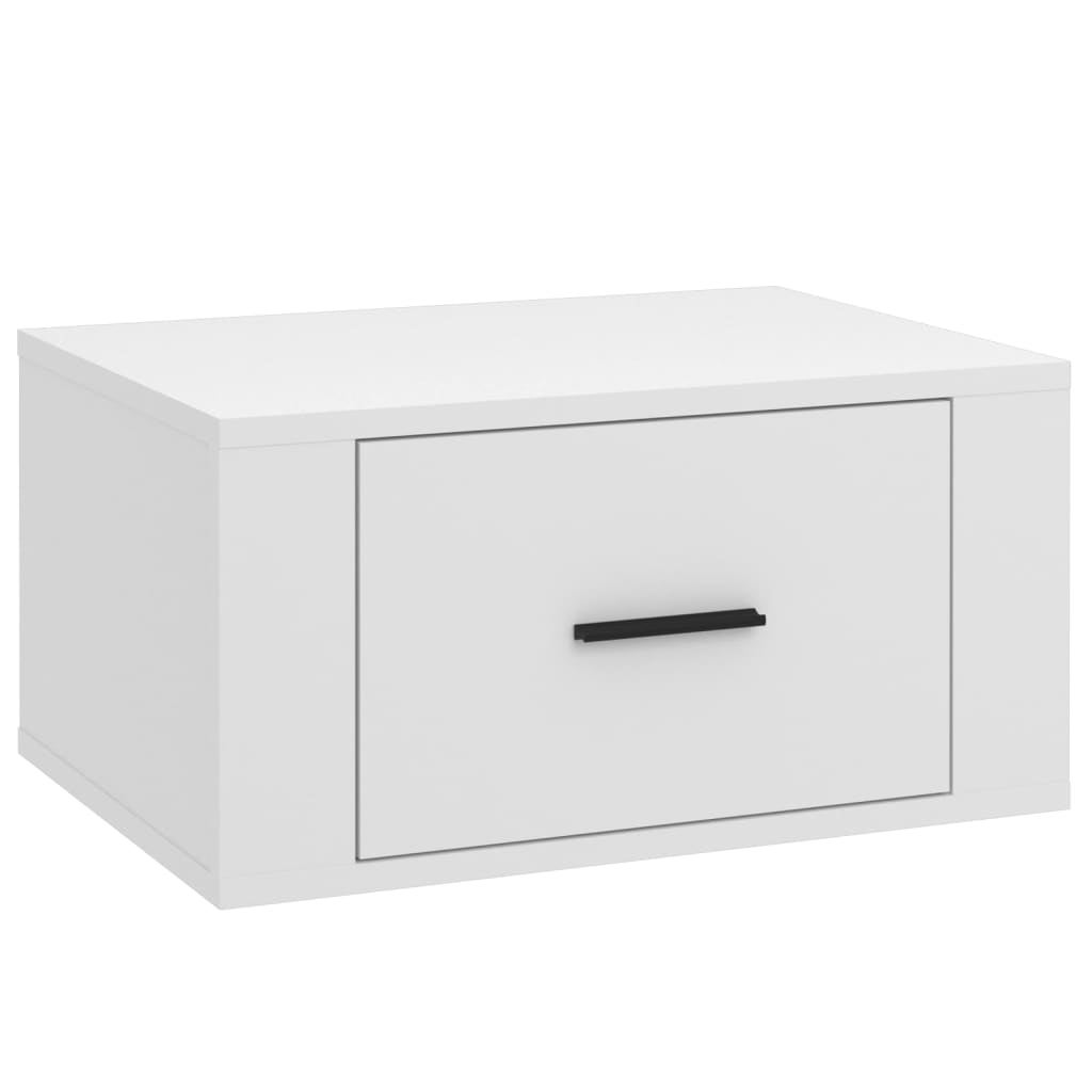 Pack de 2 Mesitas de noche de pared，Mesitas de noche flotantes，Mesilla de noche blanco 50x36x25 cm CFW71362 - 6