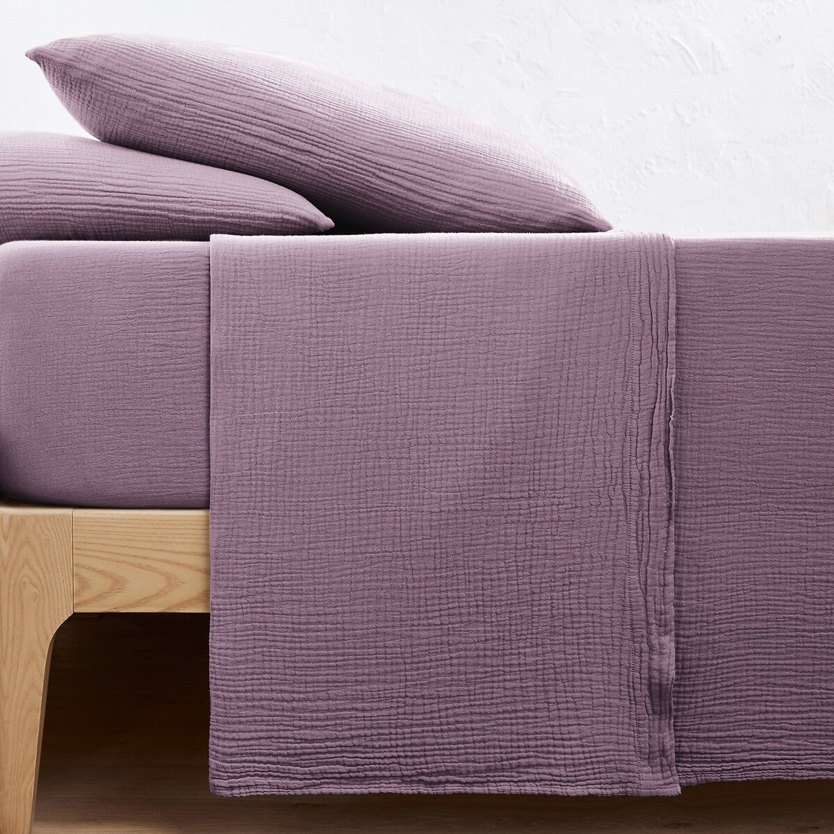 Drap plat uni gaze de coton, Kumla Figue 240 x 290 cm Leroy Merlin — free download