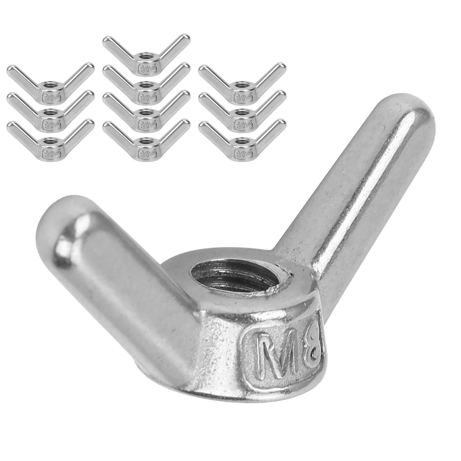 Lot de 10 écrous à riveter M10 A2-70 en acier inoxydable - Tête plate Lot de 10 écrous à riveter M10 A2-70 en acier inoxydable - Tête plate