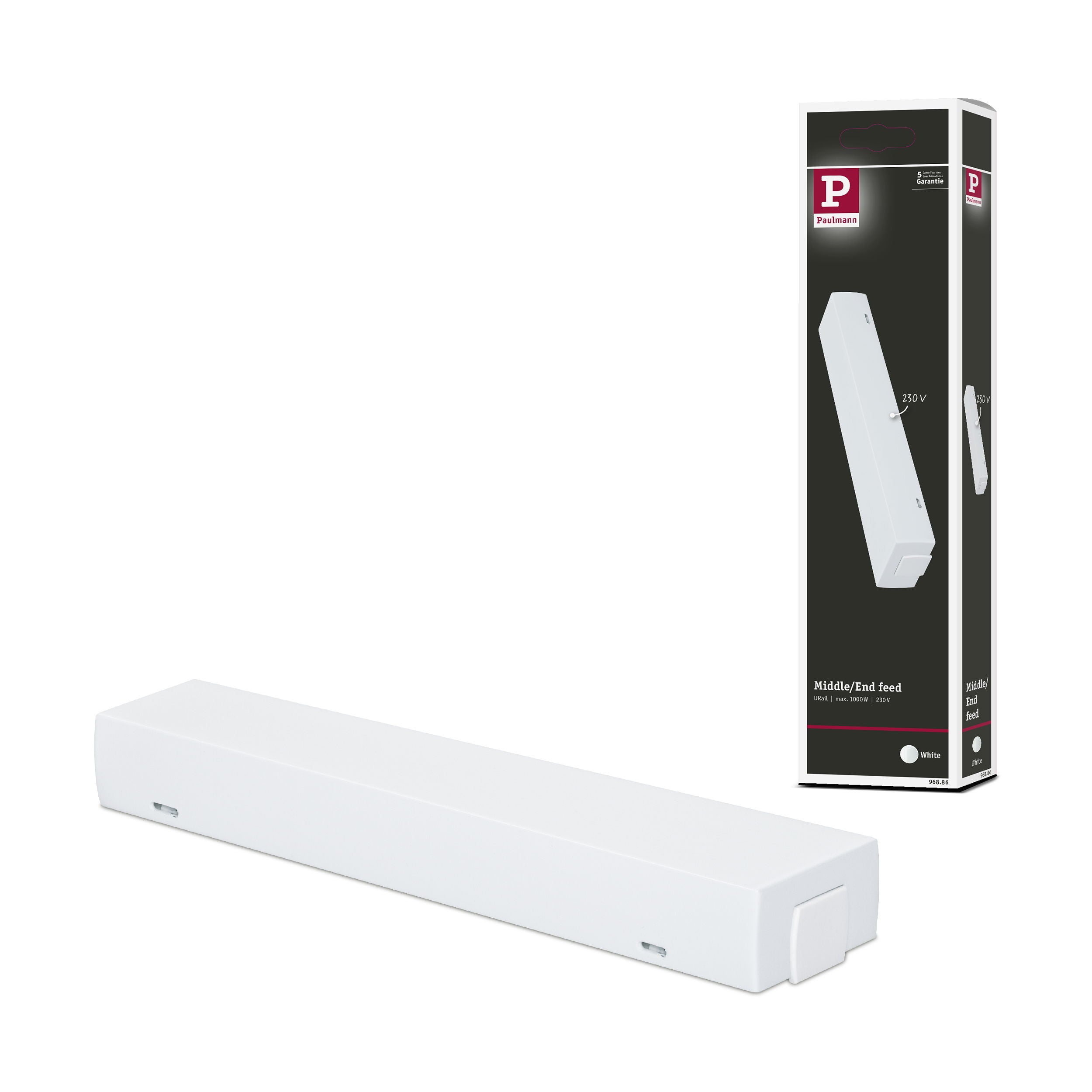URail Alimentation électrique Centre 205x45 mm max. 1000W Blanc