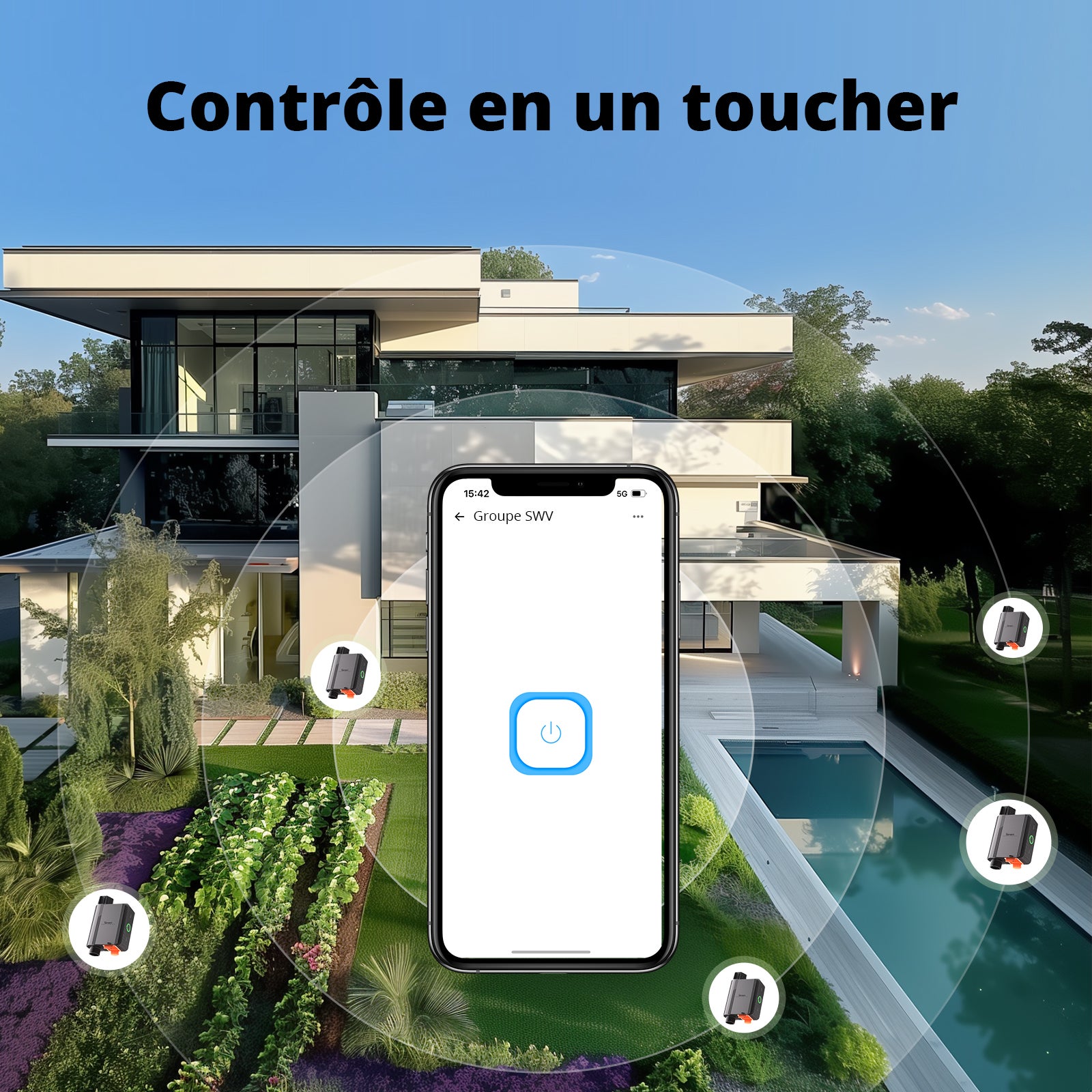 Vanne d'eau intelligente Zigbee Sonoff SWV - 9