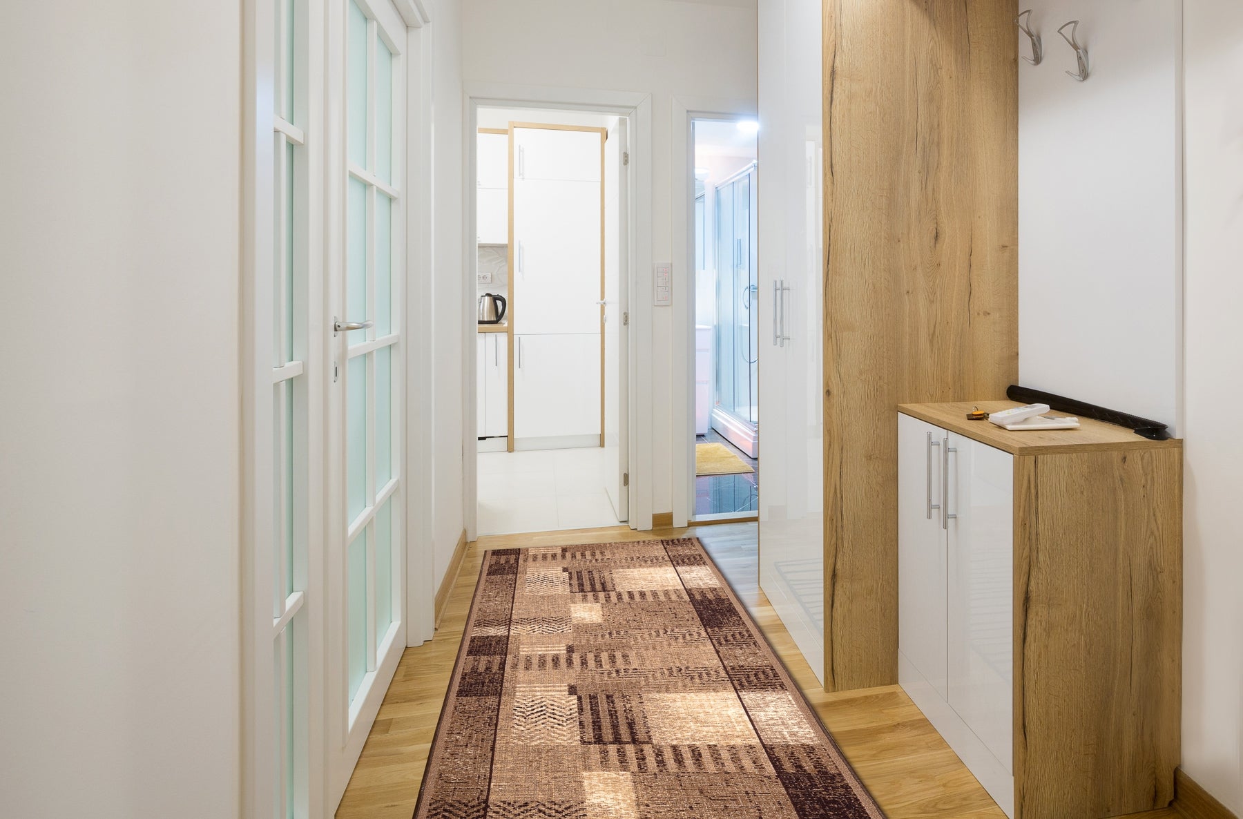 TAPIS DE COULOIR antidérapant ESSENZA beige 67 cm 67x680 cm - 3