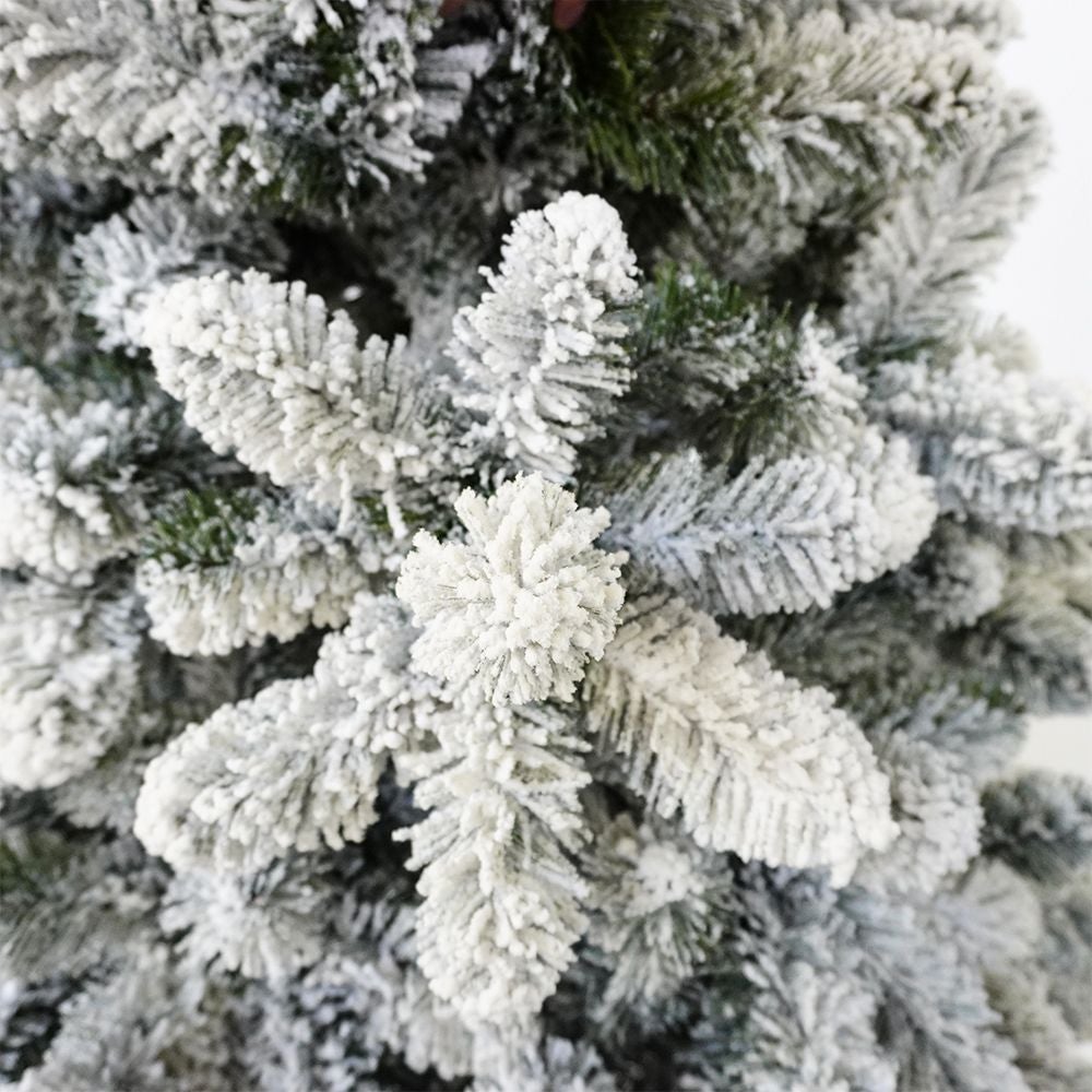 Albero di natale INNEVATO 150/180/210/230/270CM SUPERFOLTO REALISTICO BIANCO 210 CM - 1254 - 5