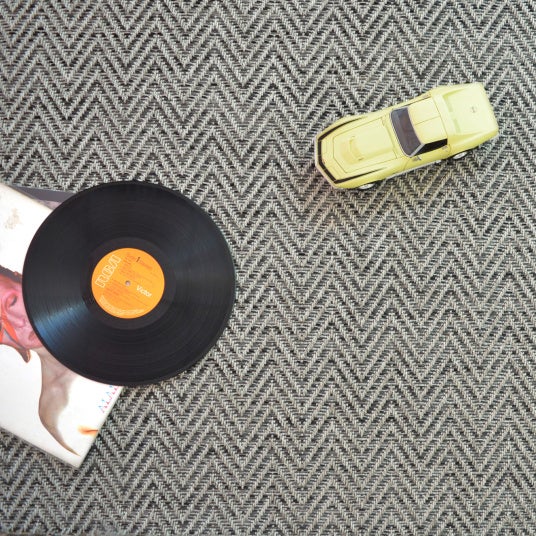 Moquette Tissé plat - Java Chevron - Silver - Rouleau de 4m x 6m - 2