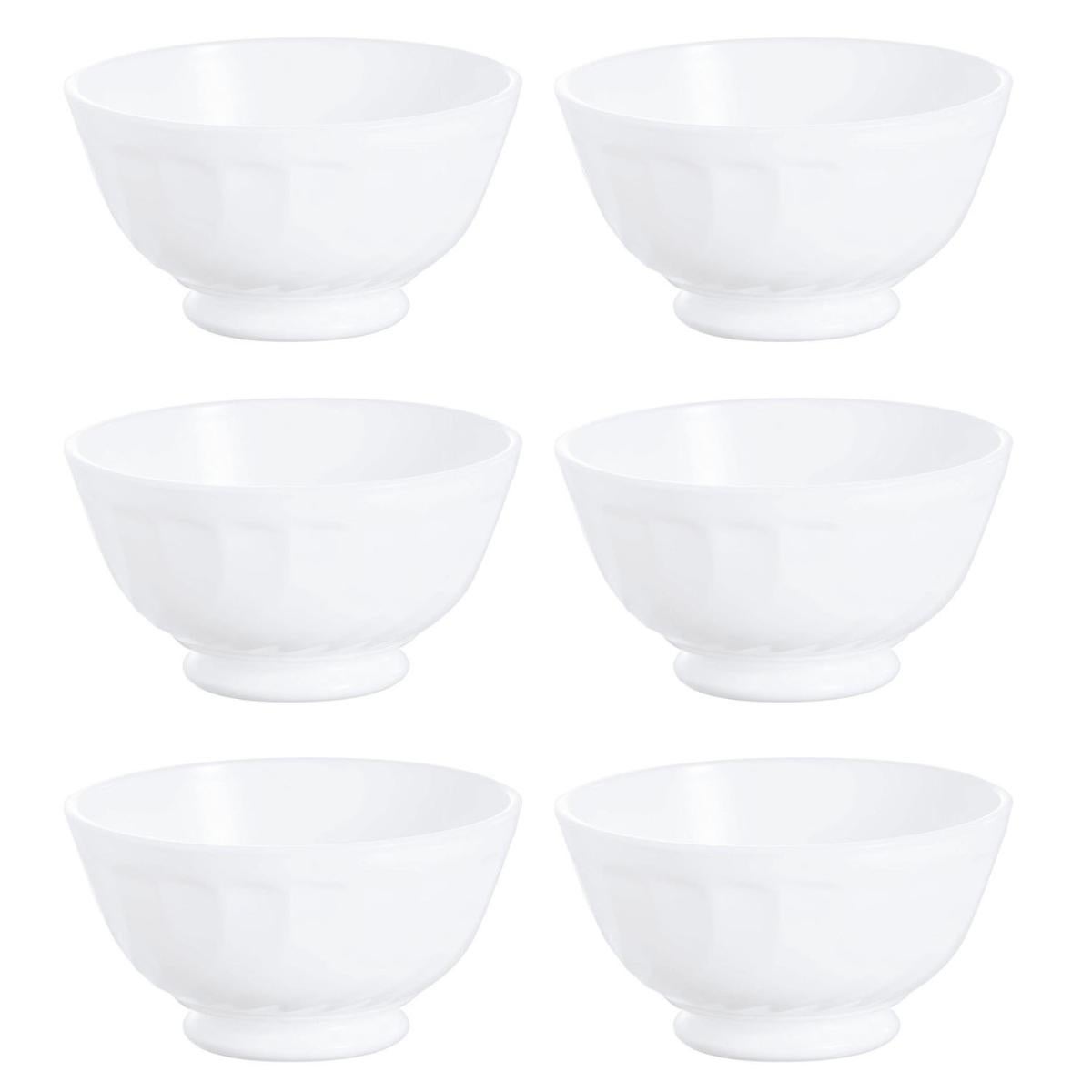Luminarc 6 Tazon Bol Opal 6 Piezas, 13Cm Trianon, Apto Microondas Blanco , Leroy Merlin