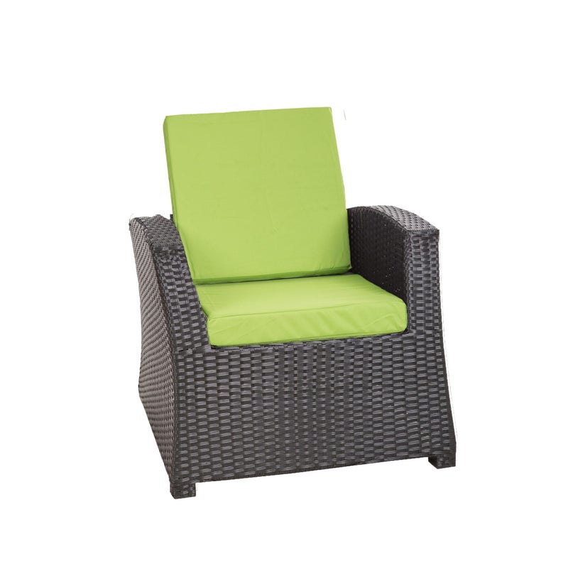 1x Zestaw poduszek na fotel ogrodowy rattanowy 56x52x7 limonka poduszki na krzesło ogrodowe z oparciem poduszki na fotele technorattanowe na taras