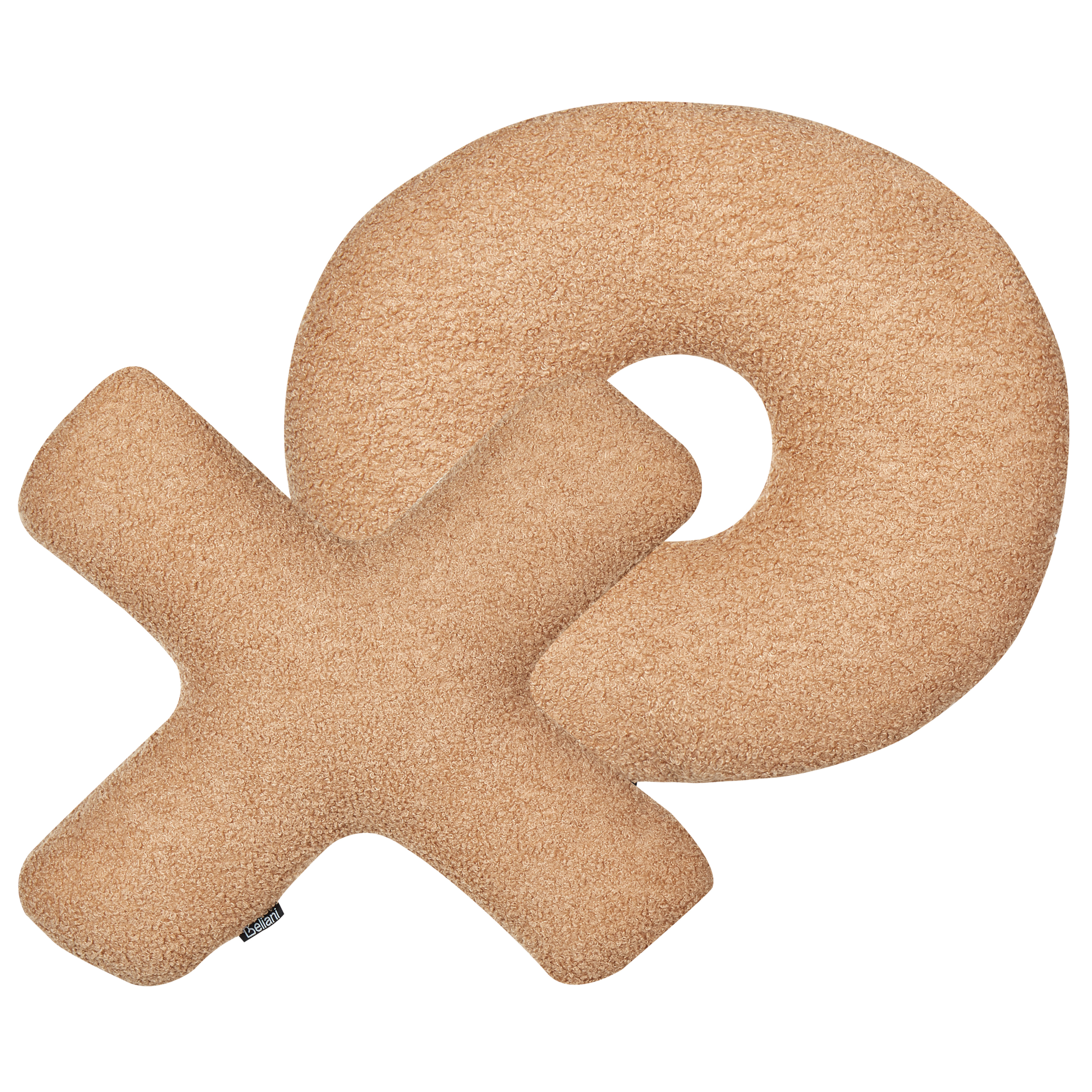 Set de 2 perne decorative HESPERIS Boucle Uni 2buc