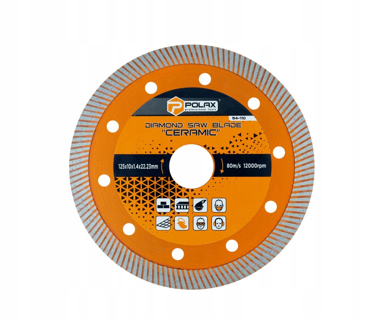 Tarcza diamentowa do cięcia płytek Ceramic 125x10x1.4x22.23mm Polax