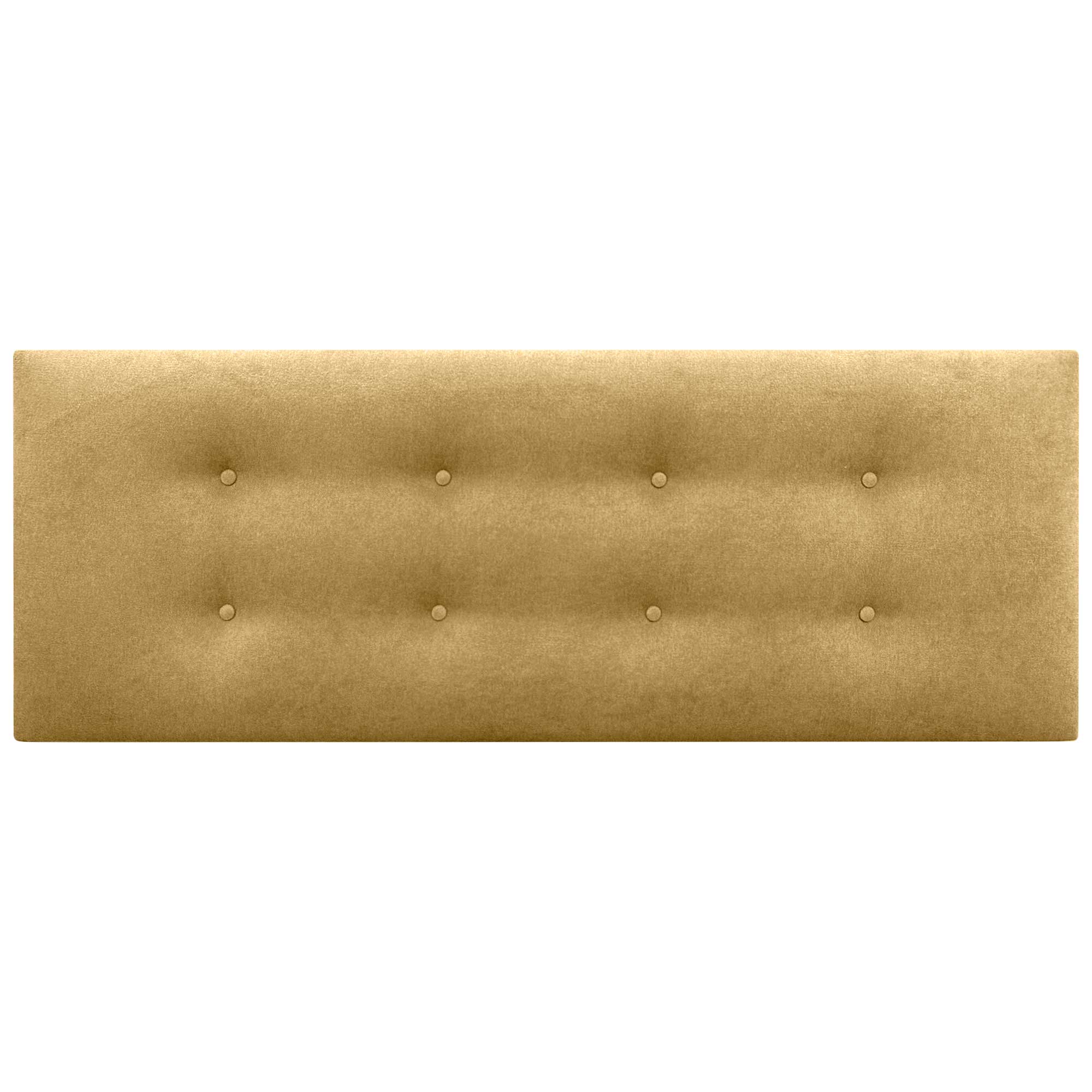 DHOME Cabecero de Tela AQUALINE Pro con 2 hileras de Botones Cabezal tapizado Cama Lujo (Mostaza, 150cm) - 3
