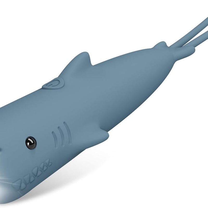 Akumulatorowa, ściemnialna latarka LED Shark o dużej jasności dla dzieci, na kemping i wędrówki. Prezent dla dzieci.