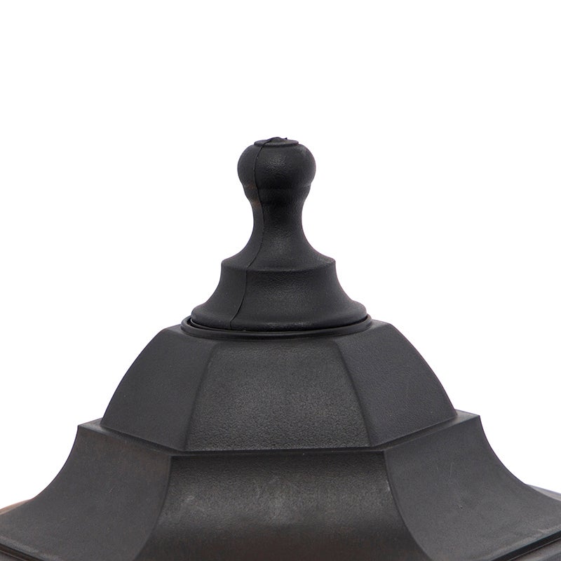 Applique murale d'extérieur classique noire avec détecteur de mouvement - New Haven - 2