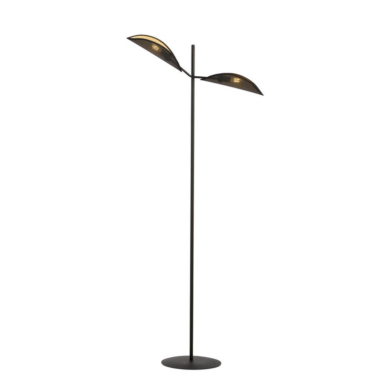 Lampa podłogowa VENE czarno-beżowa 2xE14x10W metal wym:150x69x20cm IP20 Emibig