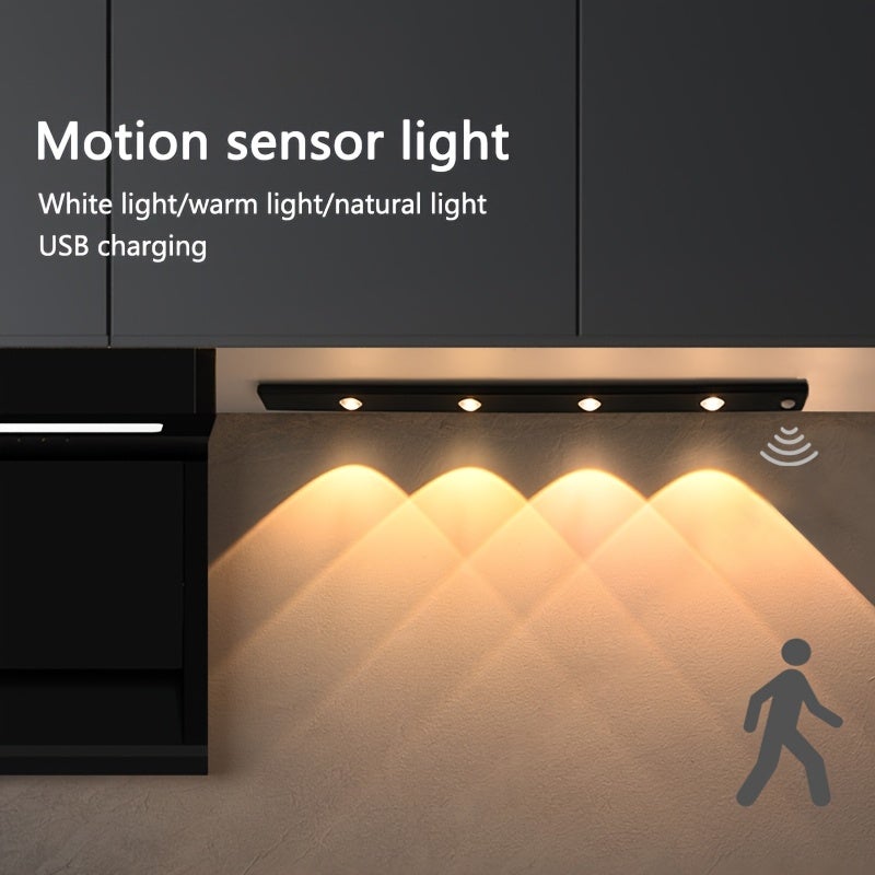 EZVALO Lampe LED 5000mAh Détecteur Mouvement Pour Meuble Cuisine - Sans Fil, 3 Températures, Aimantée