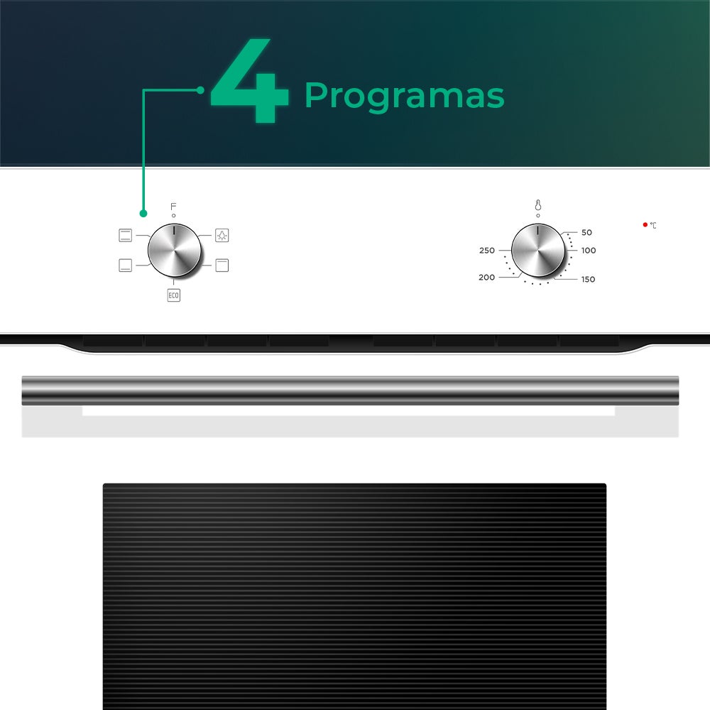 Horno Svan, SH4700EB, Capacidad 75 Litros, 2100 W, 4 Programas, Interior Esmaltado, Fácil Limpieza, Eficiencia Energética Clase A - 2