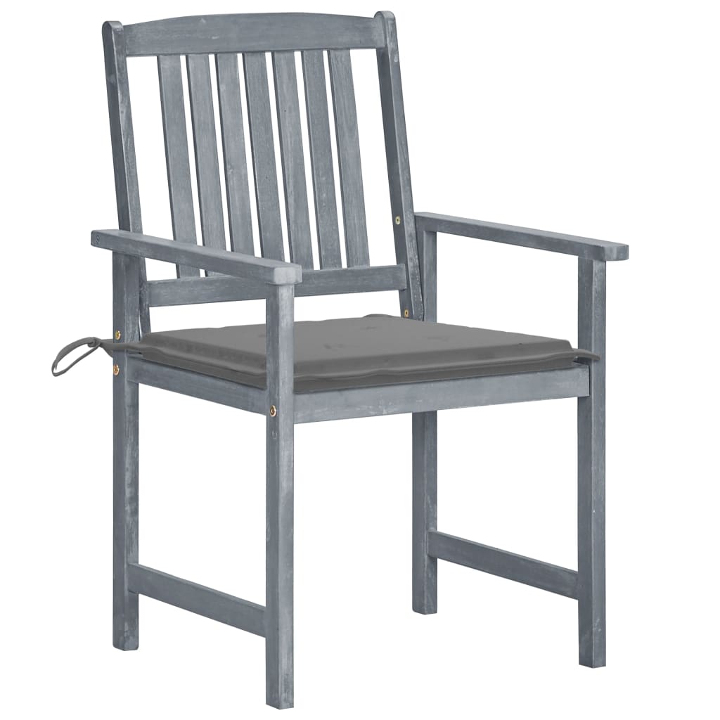 Chaise de jardin avec coussin Maison Exclusive en bois Gris - 2