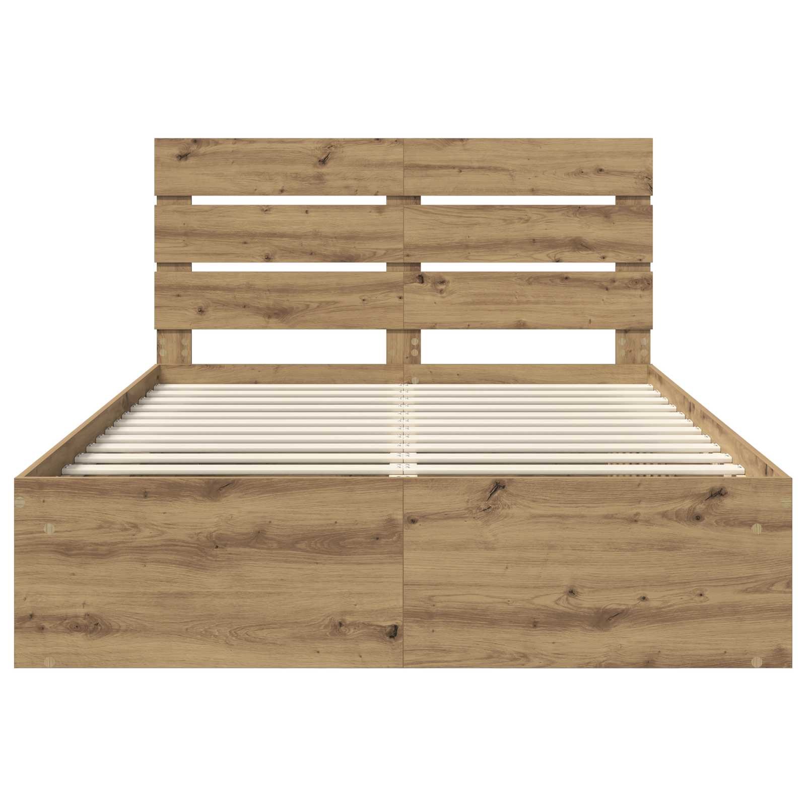 Cadre de lit en bois de pin massif pour la chambre, 150 × 200 cm - 7