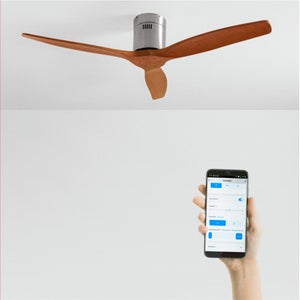 Ventilatore Da Soffitto Con Luce LED - Motore DC Silenzioso, &Oslash;132 Cm, 6 Velocit&agrave;, Timer, Telecomando