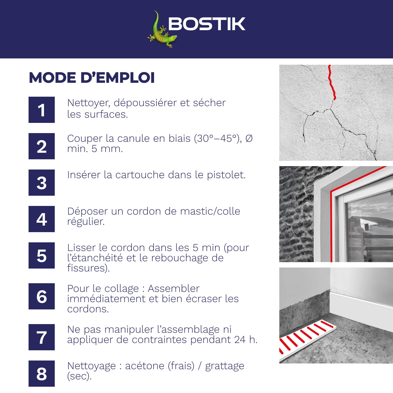Bostik Mastic Colle Flexpro MSP101 - Colle Jointe et Rebouche - Tous Matériaux - Intérieur/Extérieur - Hautes Performances - Blanc - 290ml - 7