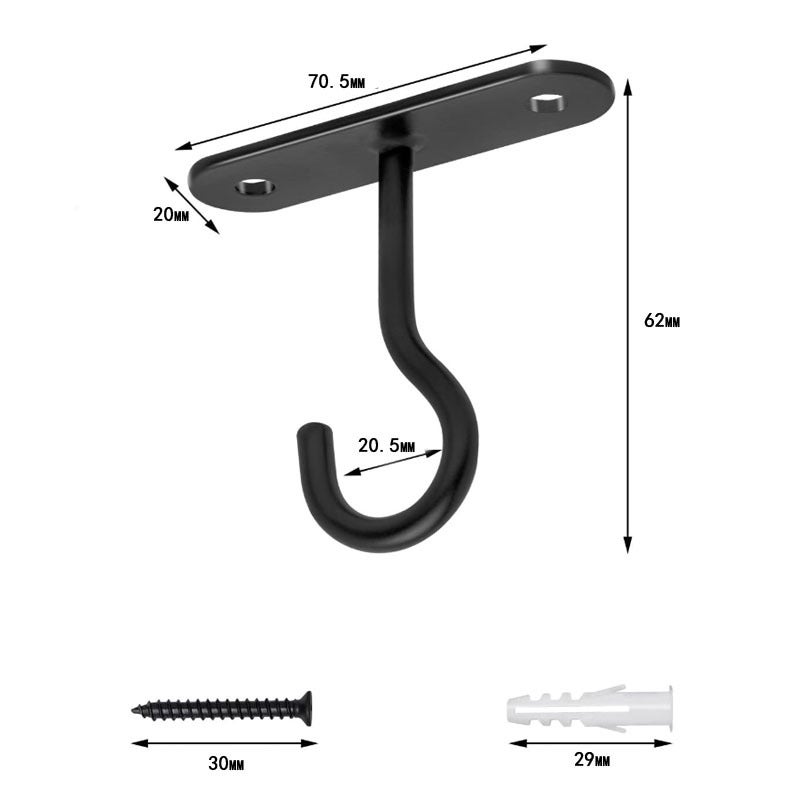 Ganci Da Soffitto Swag In Oro | Confezione Da 4+8 Accessori | Reggette Con Portata Fino A 13,6 Kg Per Piante E Decorazioni