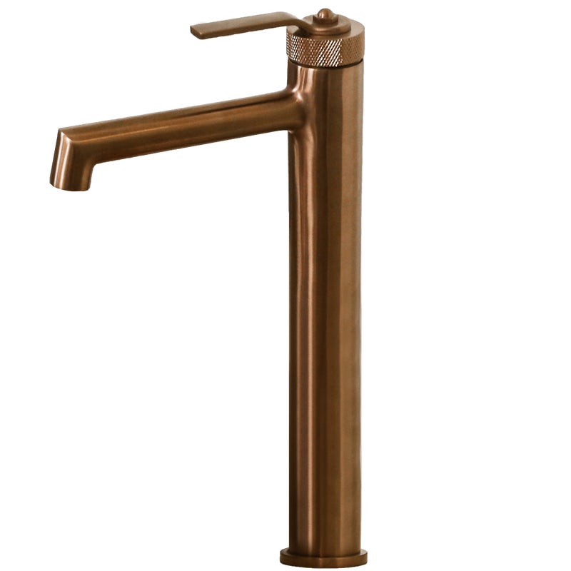 Molette bateria umywalkowa wysoka szczotkowana miedź