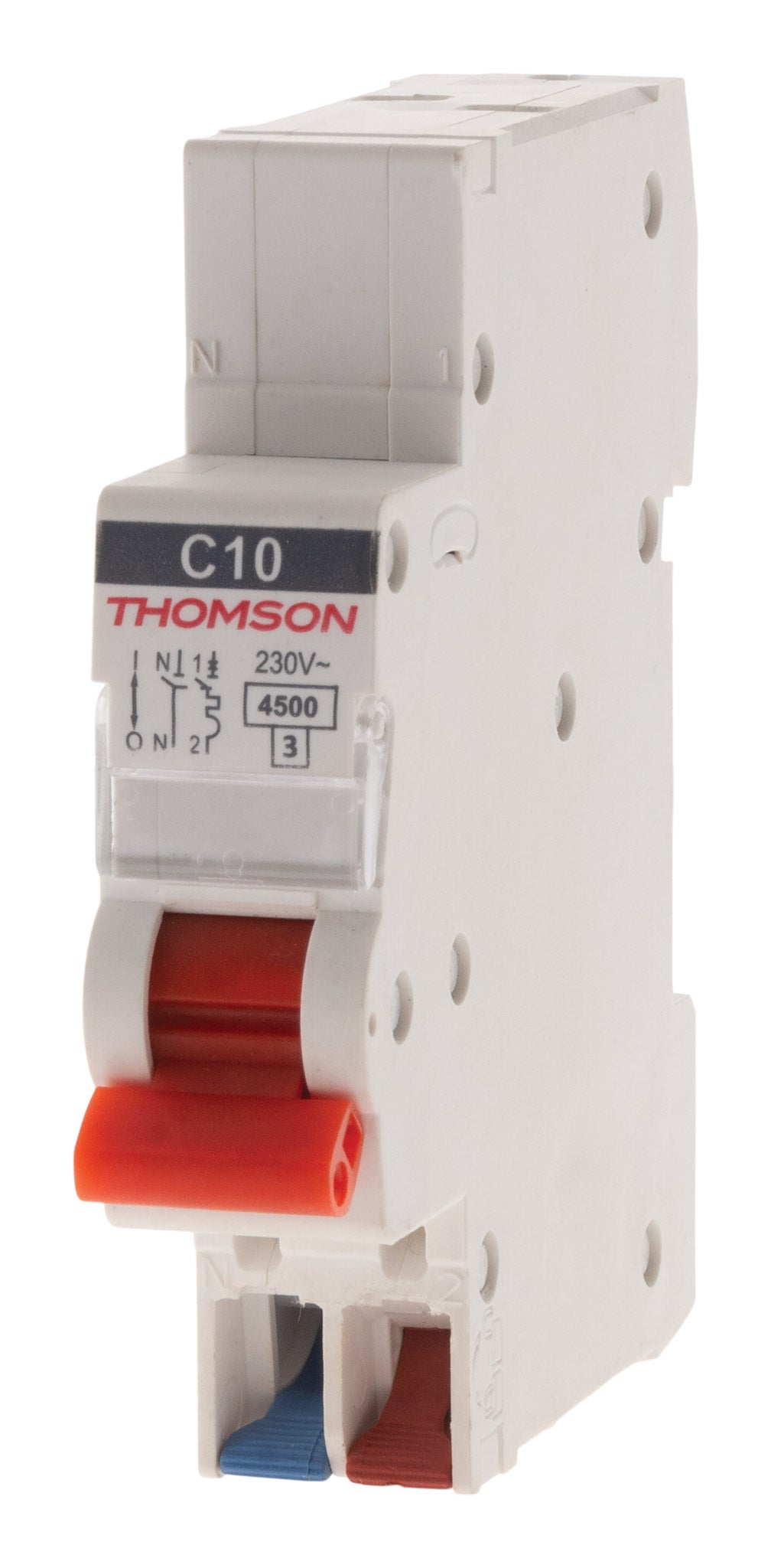 Disjoncteur 1P+N peignable bornes automatiques 10A NF Easy Connect - Thomson - 3