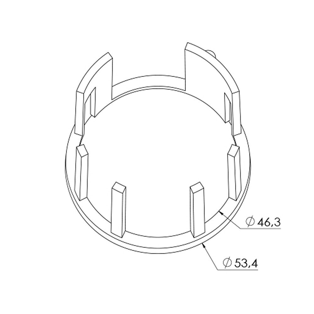 Kit adaptateur pour moteur de volet roulant filaire Ø 45 mm dans tube ZF Ø 54 mm - 3
