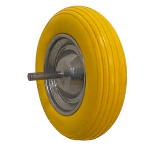 Roue De Brouette Anti-crevaison 4.80/4.00-8 - Caoutchouc Plein, Charge 200 Kg, Axe 16 Mm