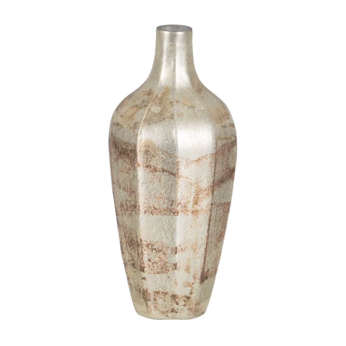 Centrotavola In Vetro Marrone Crema BigBuy Home - 29x29x7 Cm, Design Moderno