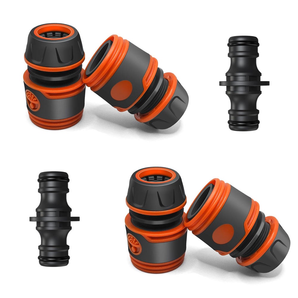 6-częściowy zestaw do szybkiego przedłużania węża – zestaw naprawczy do węża ogrodowego – do szybkiego i łatwego podłączania węża