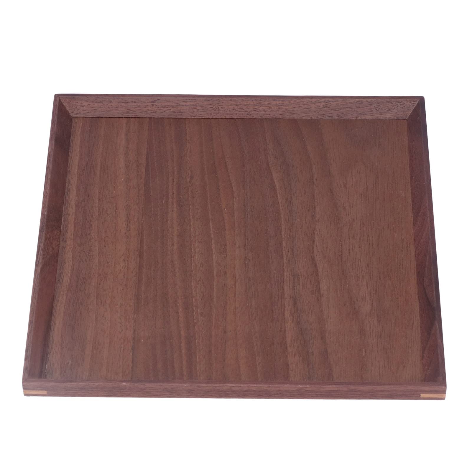 Bandeja de nogal negro, bandeja extra grande de nogal negro, bandeja decorativa clásica de madera para servir, bandeja de comida para té, frutas, ques