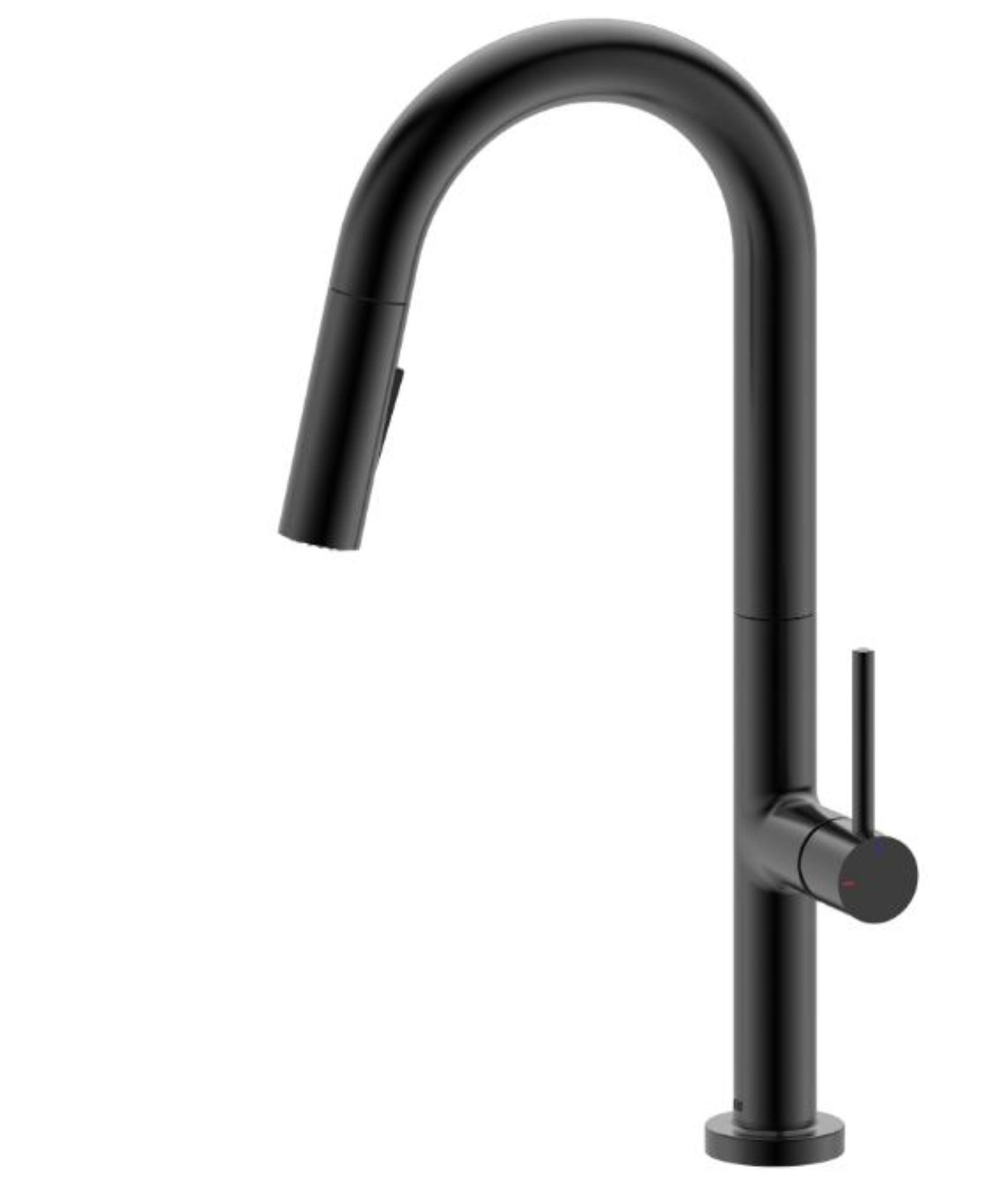 Bateria kuchenna z wyciąganą wylewką ESSEBAGNO Portofino czarna