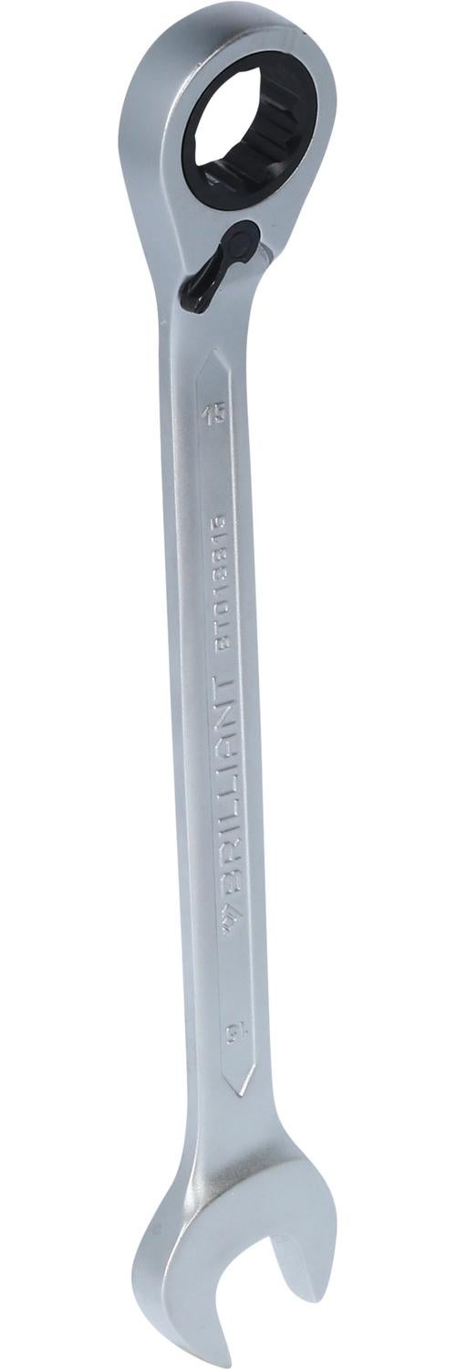 BRILLIANT TOOLS Klucz grzechotkowy pierścieniowy przełączalny 15 mm - BT013815