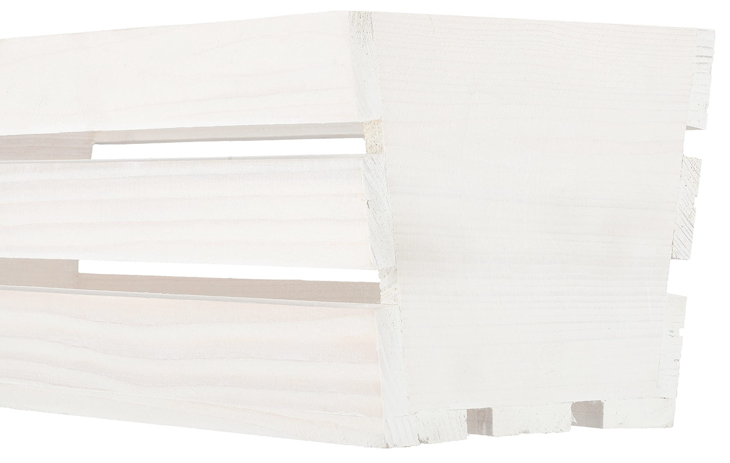 Donica Skrzynka Drewniana - 40 x 18 x 15 cm - Doniczka Skrzynia z Wkładem - Drewniana Skrzynka na Kwiaty - Biała KOTARBAU - 5